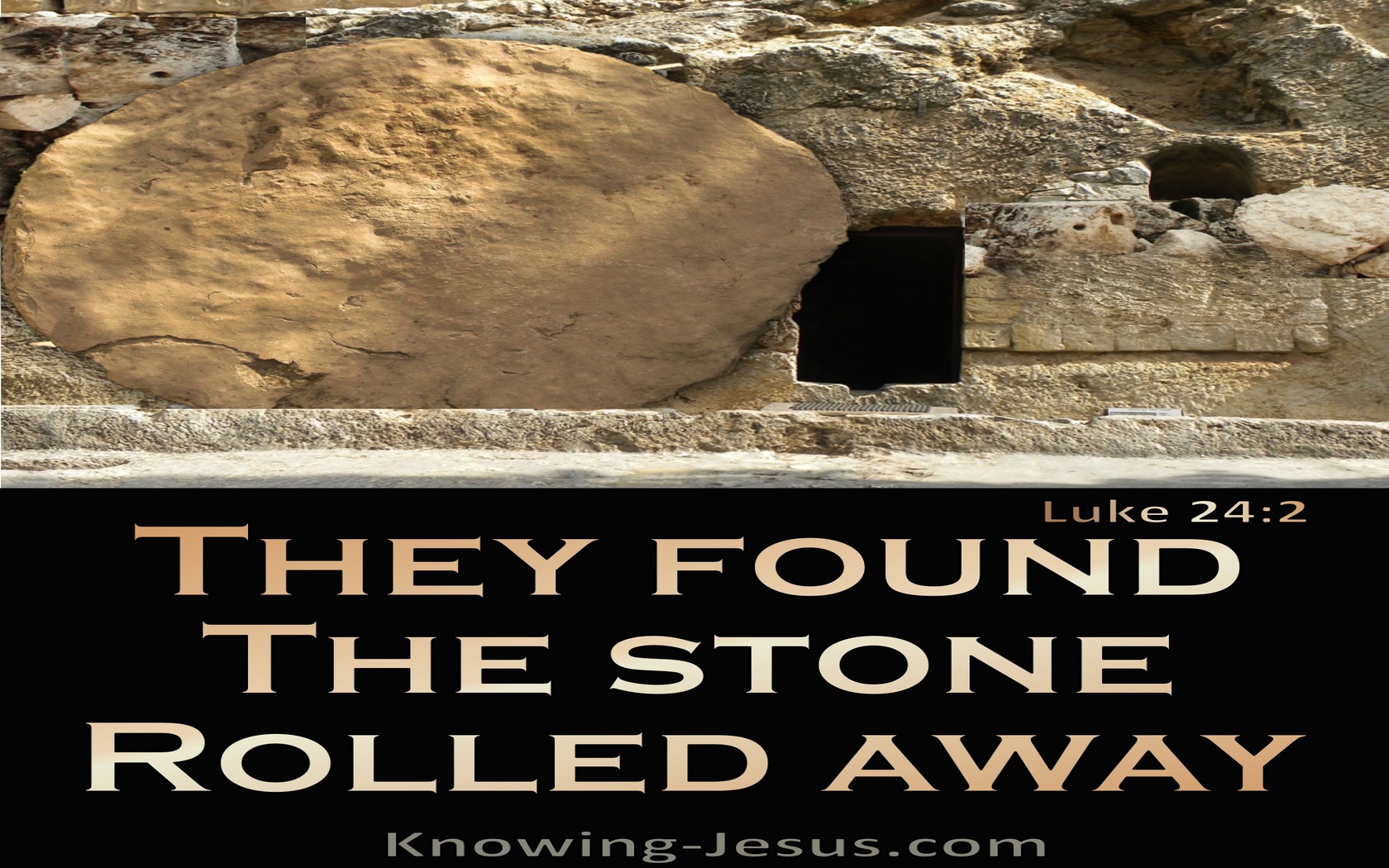 Luke 24:2 They Found The Stone Rolled Away (cream)